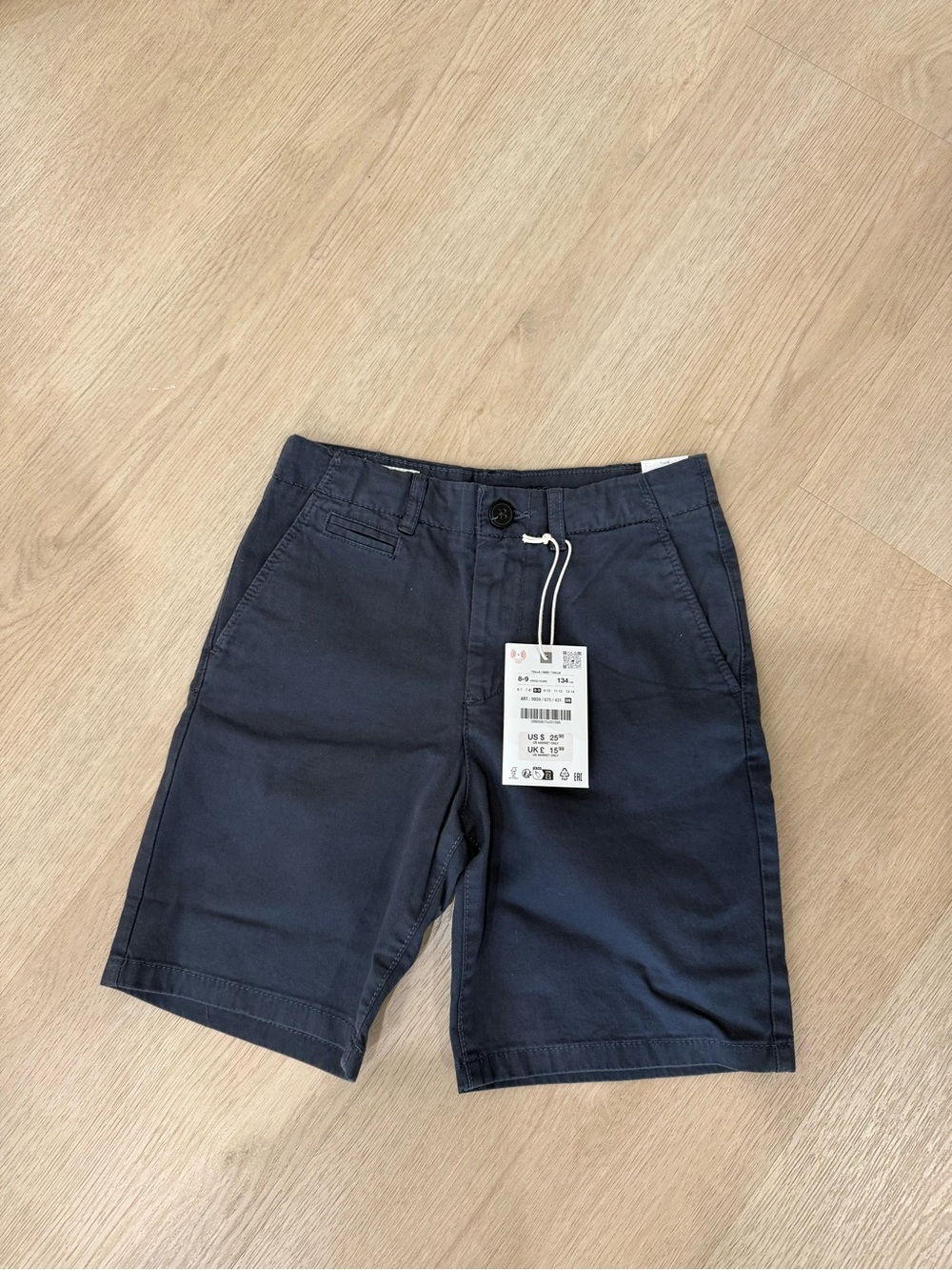Zara Boys Navy Chino Shorts